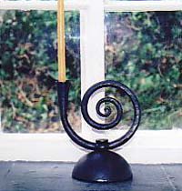 scroll candle holder